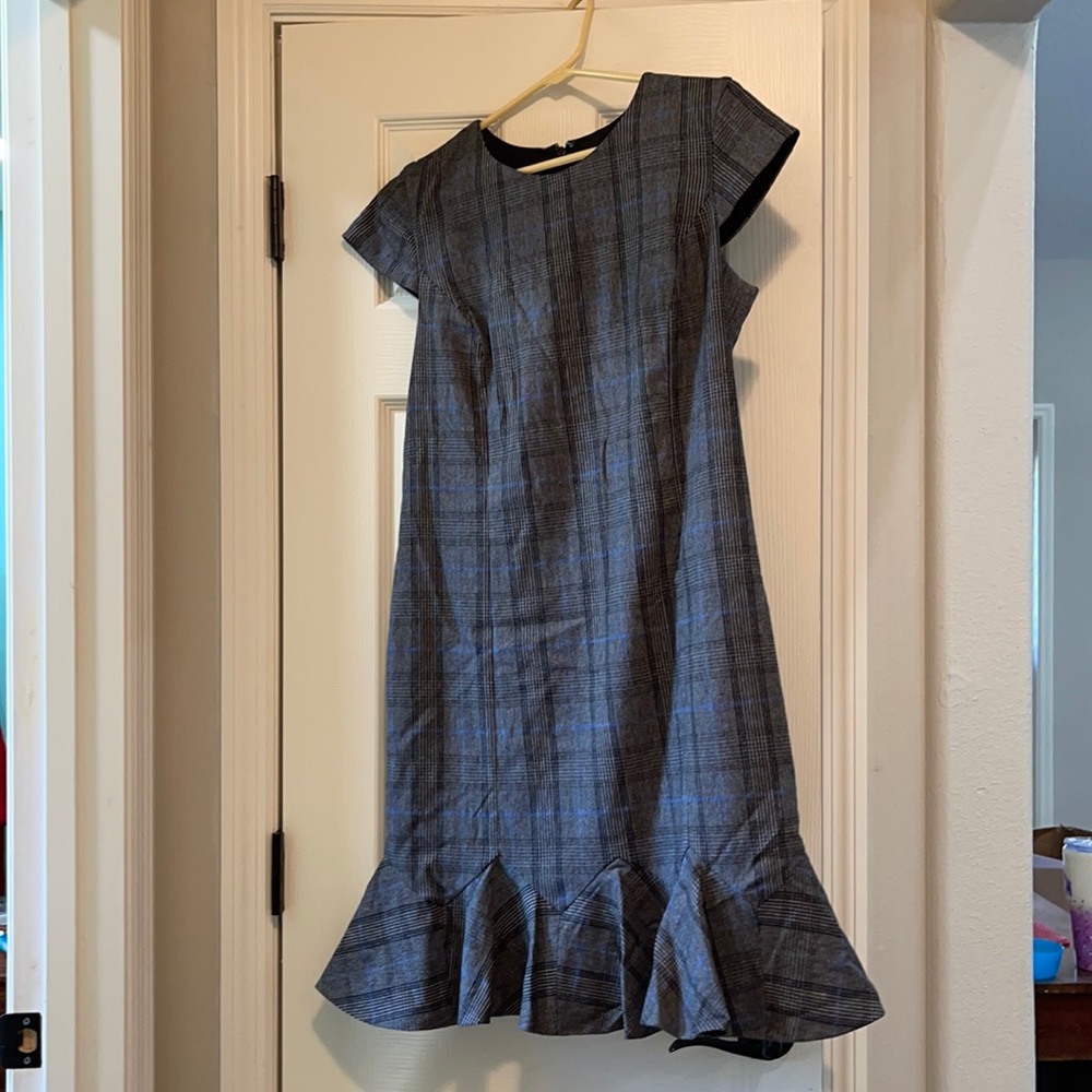 Work dress with ruffle bottom